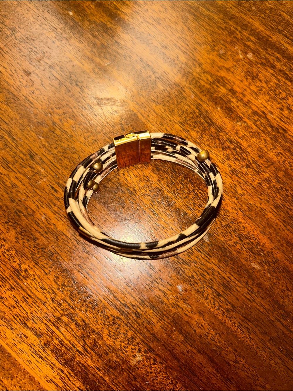 Leopard print bracelet